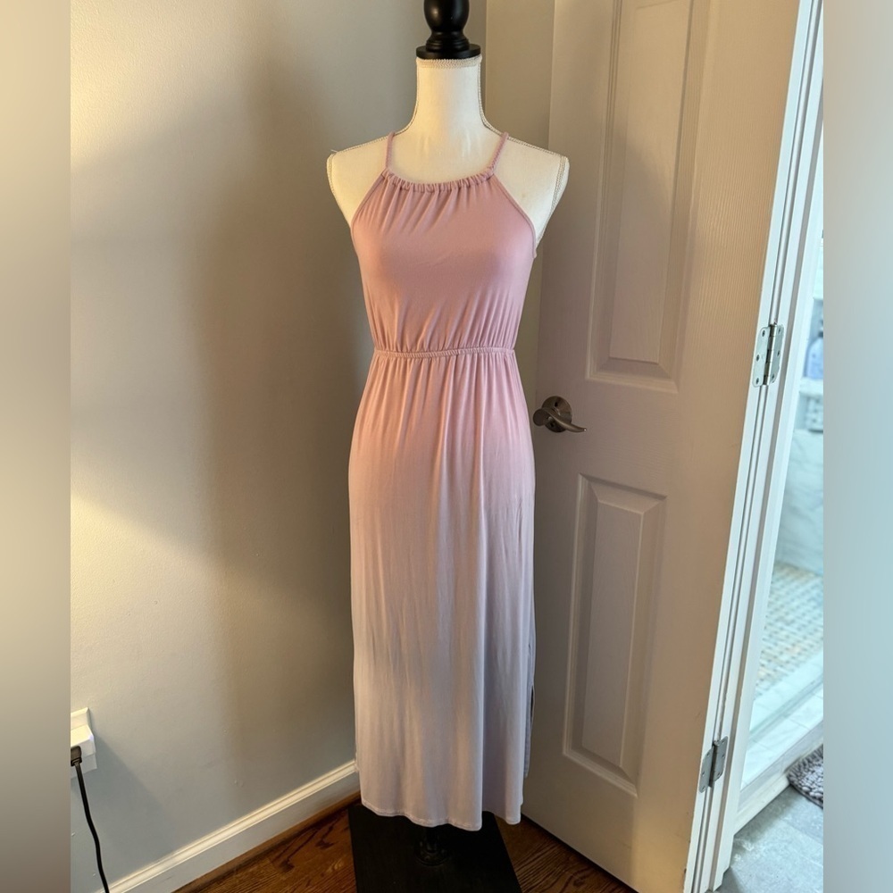 Bixby Nomad Pink to Grey Ombré sundress Super Soft Women's Dress sz L